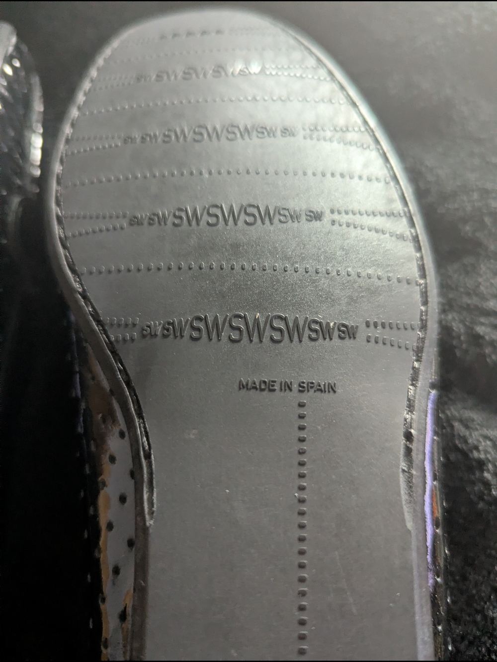Stuart Weitzman Black Patent Leather Loafers with Silver Hardware 9m - Picture 8 of 10